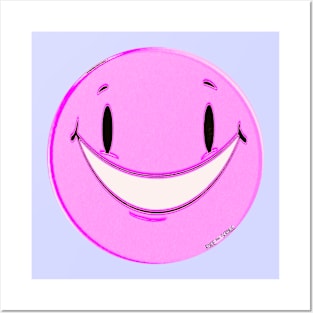 Pink Smiley Face Posters and Art